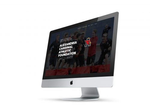 Mock up of the Alex Cardinal Athletic Foundation website
