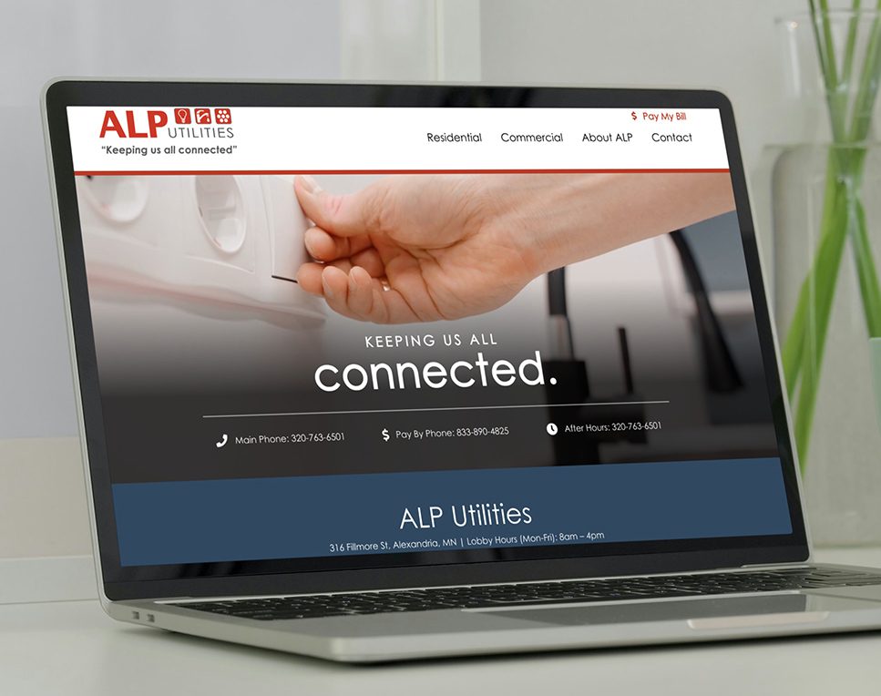 ALP Website on a laptop